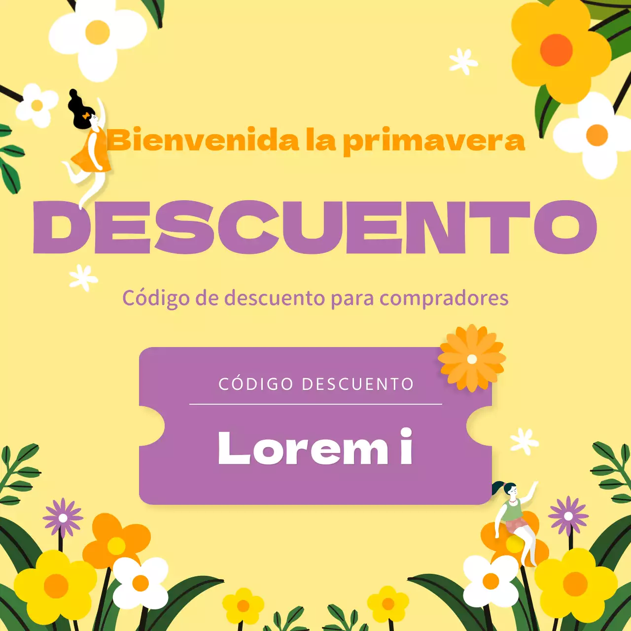 Flores amarillas Fondo Púrpura Papelería Cupones Eventos relacionados Primavera
