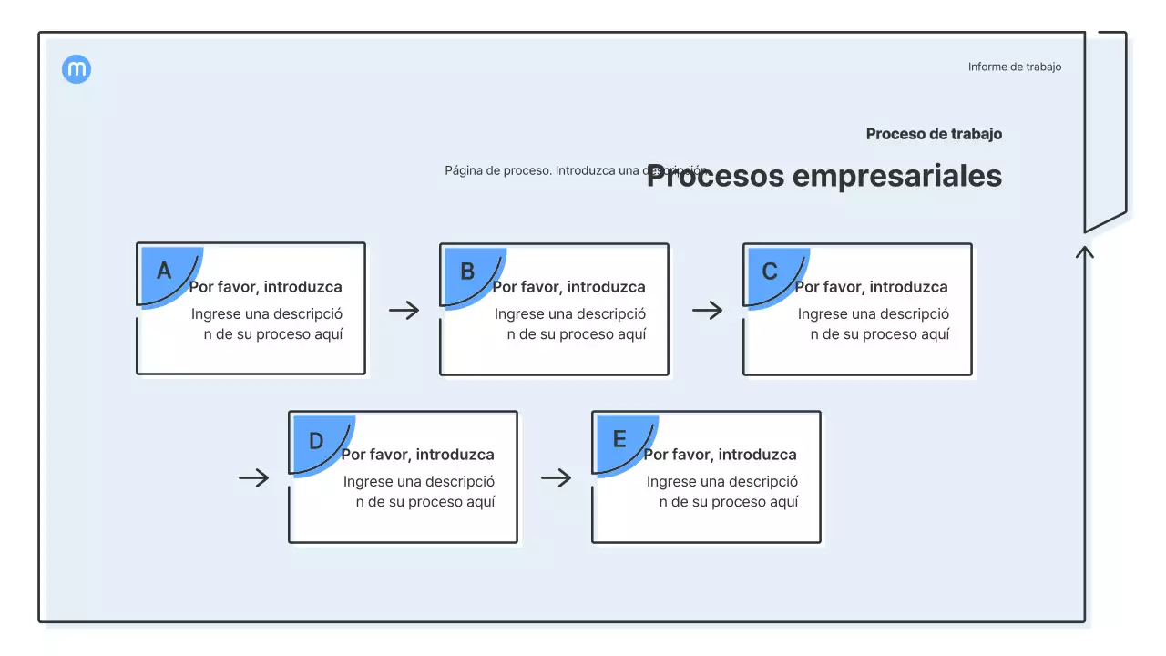 Formas de puntos con flechas azul claro kit de presentación empresarial