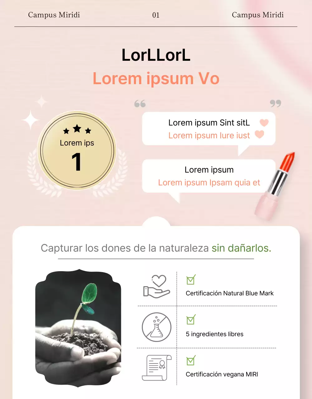 Página de lanzamiento de belleza en la que se destacan modelos de pintalabios rosas y conceptos de Instagram