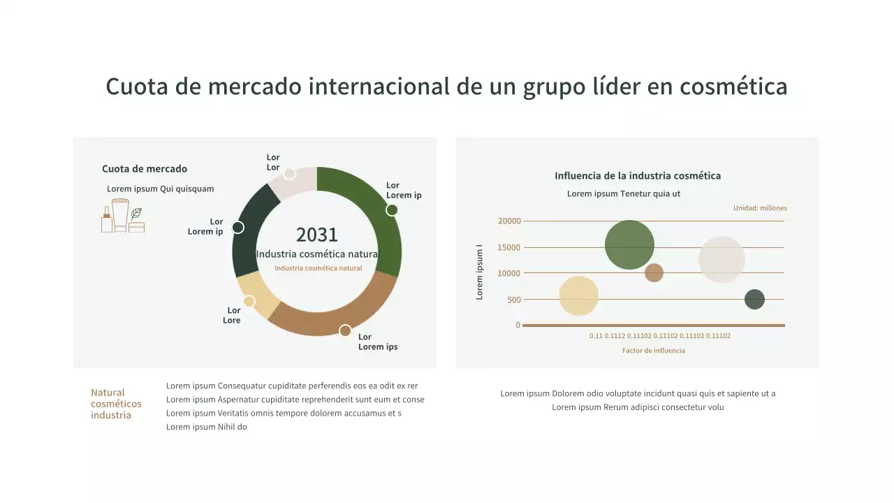 Un sencillo cuadro de búsqueda de preferencias en marrón y verde