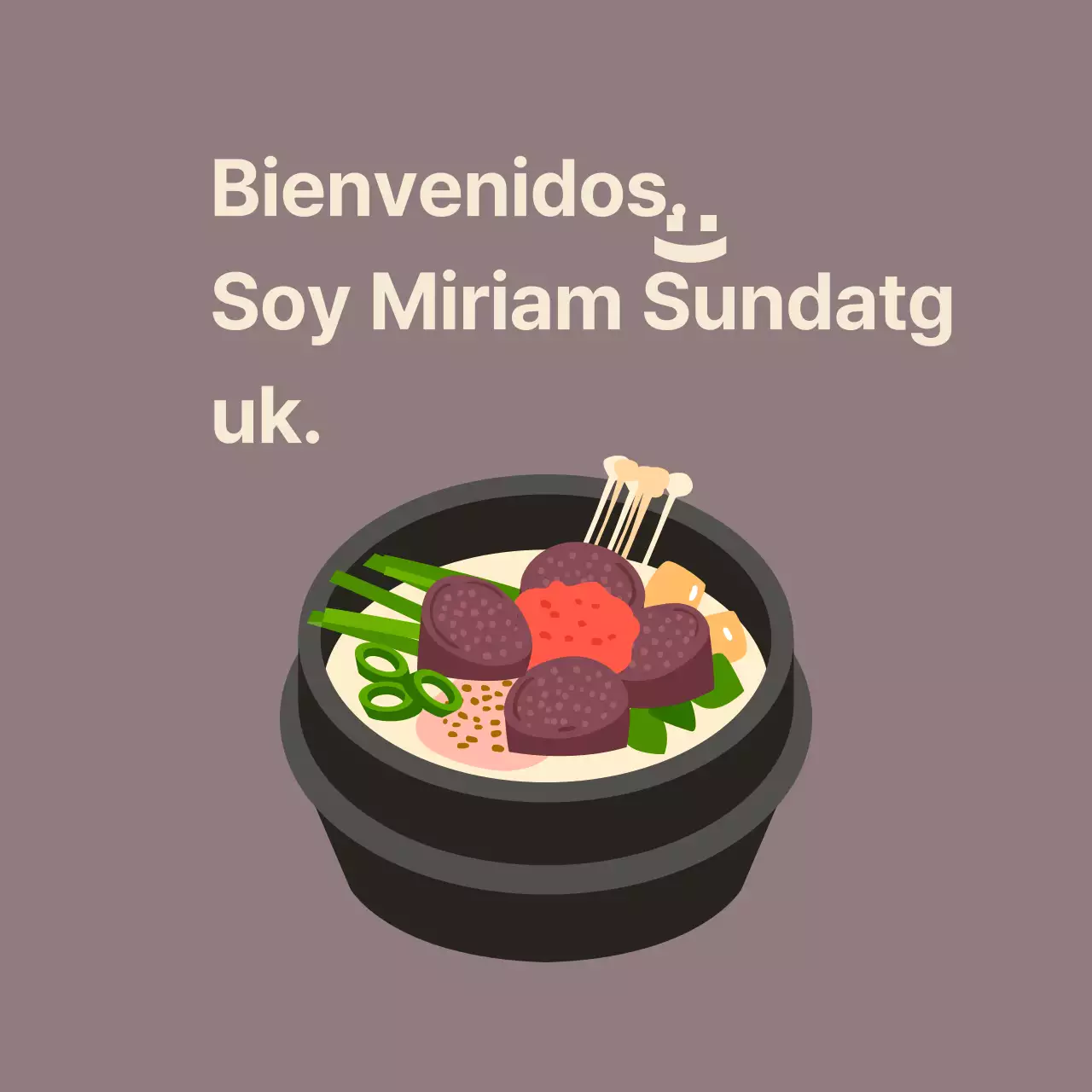 Sundaegukbap restaurante Balsat con sundaeguk sobre un fondo de judías rojas