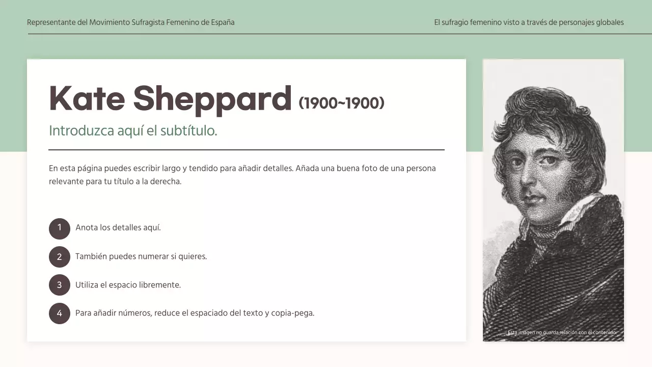  Presentación de un concepto atenuado para una tarea global sobre el sufragio femenino