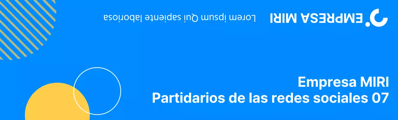 Un concepto sencillo para el recuerdo de un simpatizante de una empresa, con círculos azules y amarillos.