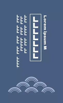 Etiqueta azul ilustrada del estuche de regalo