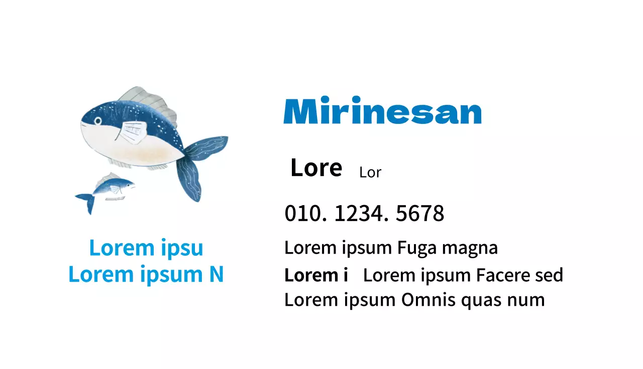 Ilustración azul bonita pesca