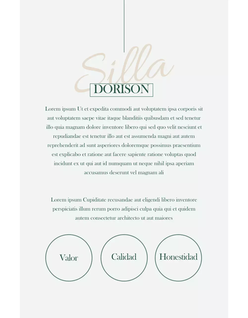 Página de detalles del mobiliario