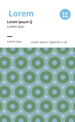 Etiqueta de hanwa con motivos azules