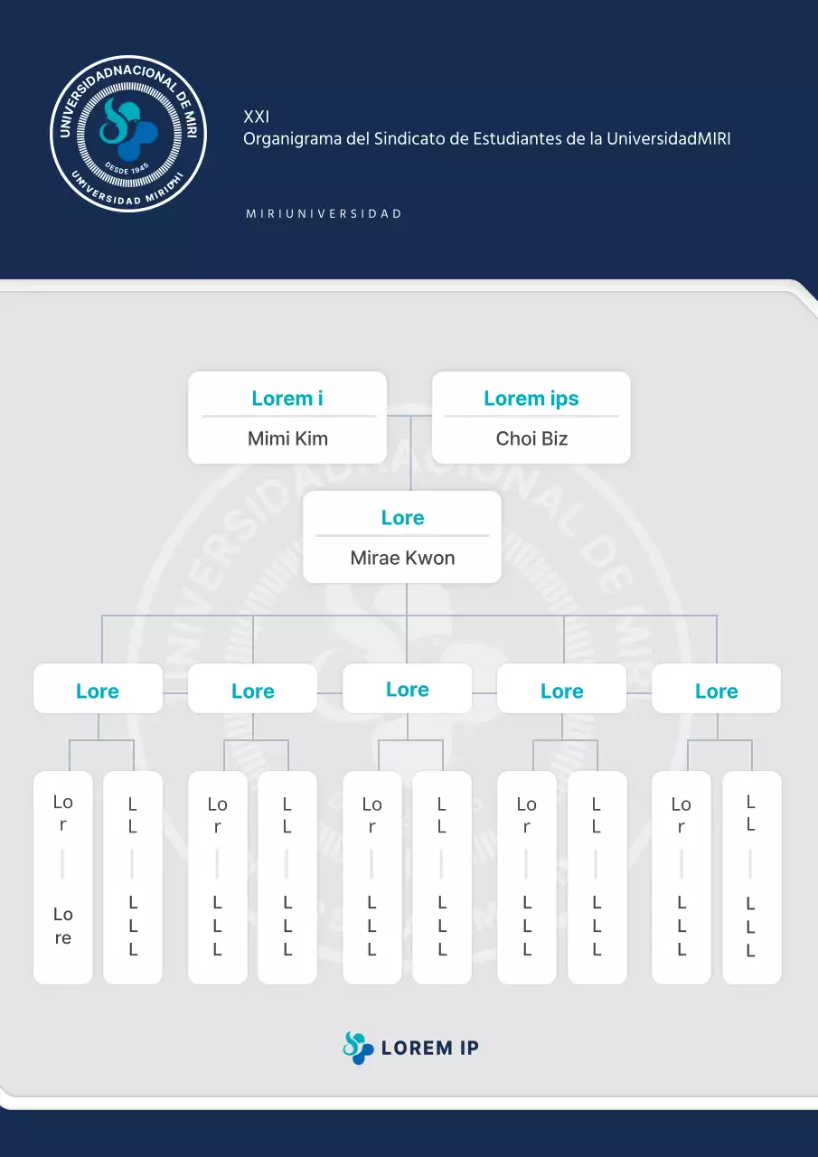 Cartel sencillo monocromo azul marino de la organización del sindicato de estudiantes universitarios