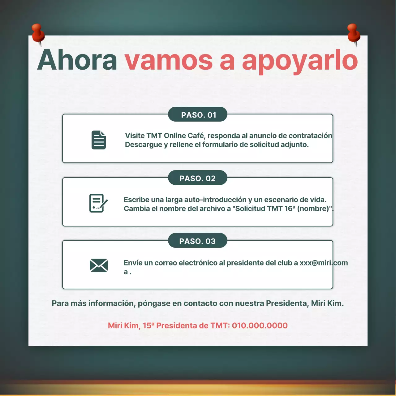 Tarjeta de pizarra para la captación de socios del club universitarioDiseño de noticias