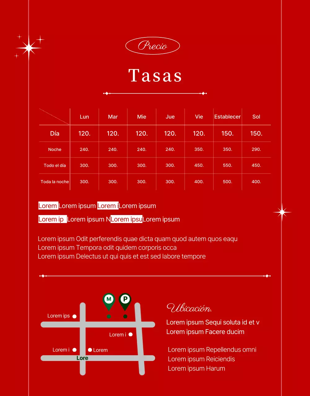 Presentamos el alquiler de espacios para reuniones navideñas en verde y rojo