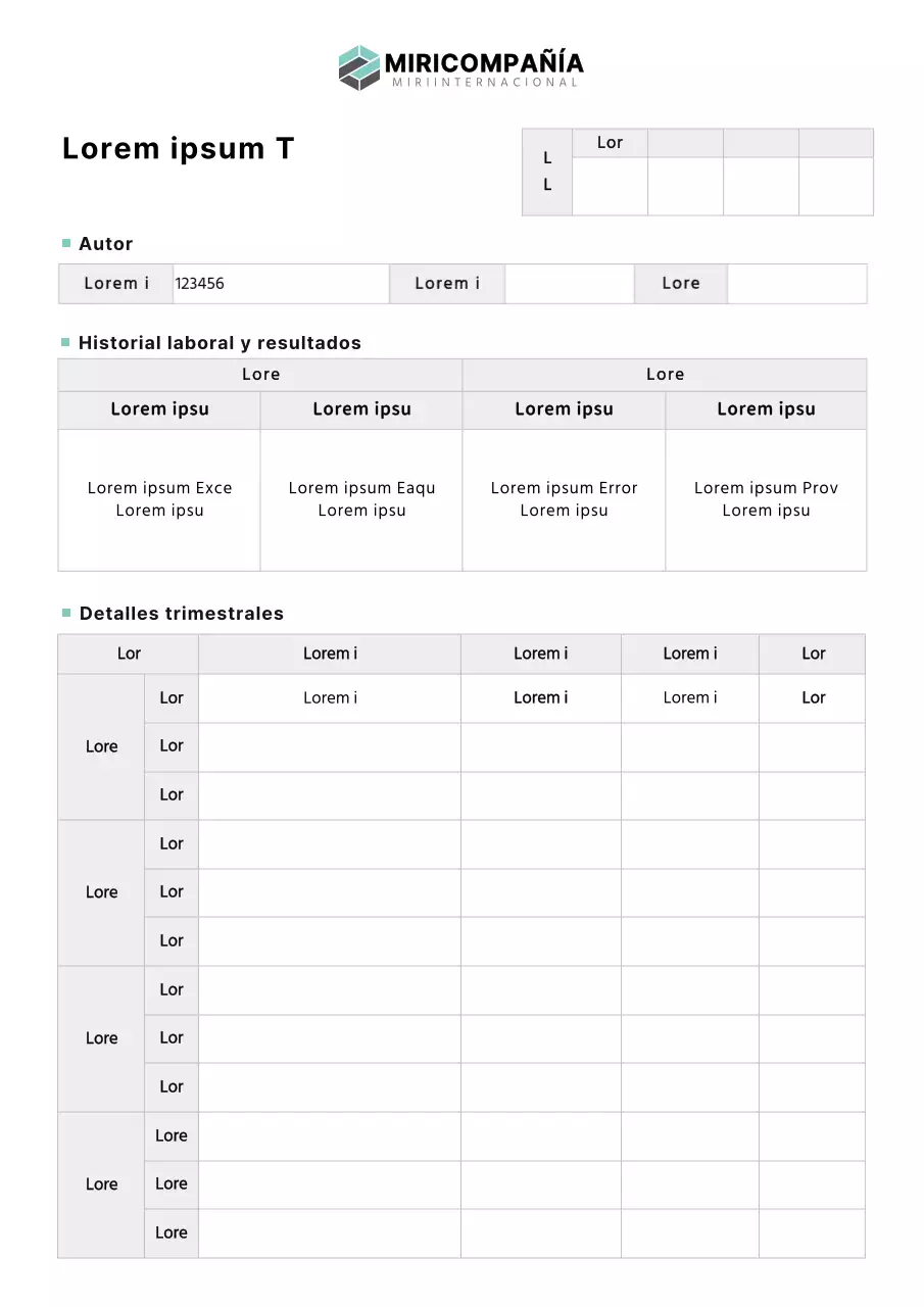 Documentación sencilla de los informes trimestrales de actividad