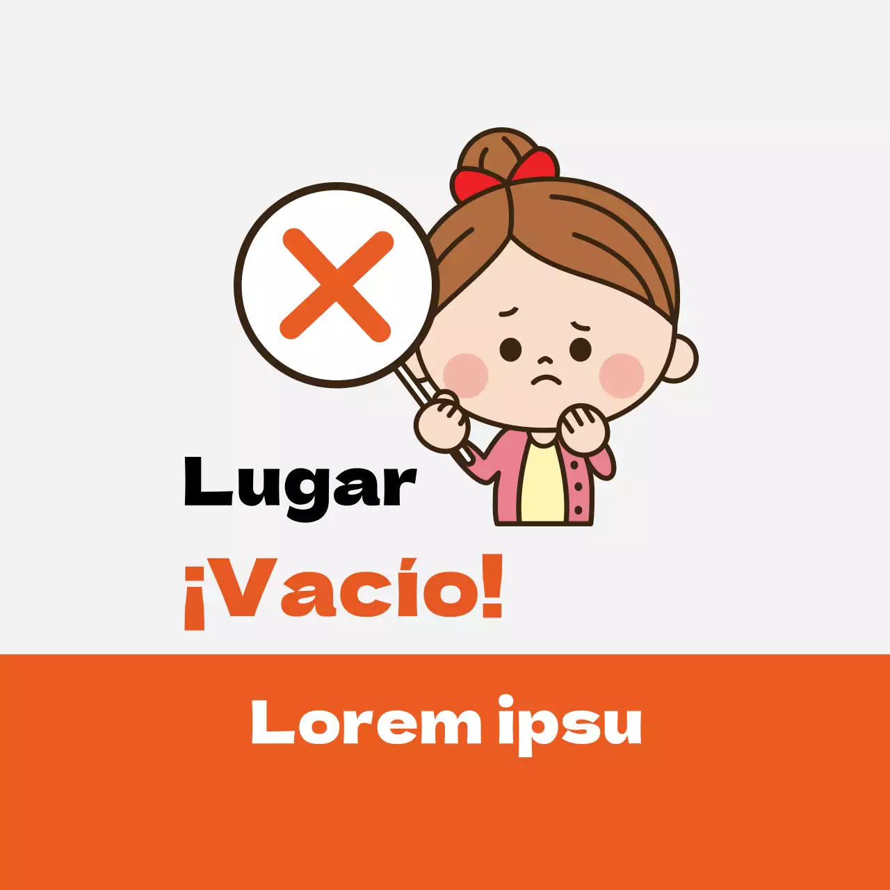 Naranja ilustración linda corona cuarentena