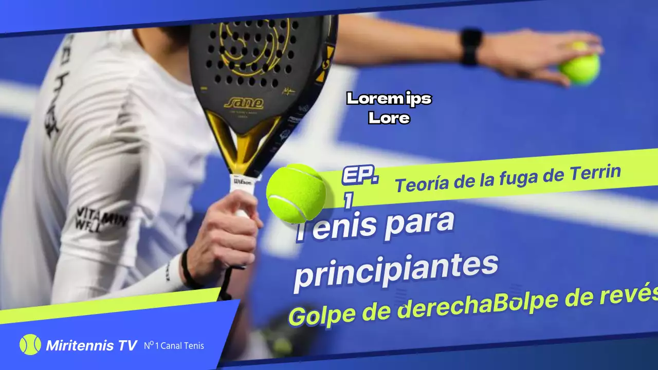 Clases de tenis para principiantes en azul y chartreuse