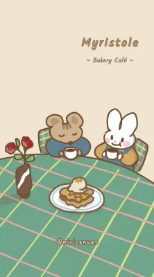 Bonito estilo de ilustración en beige-marrón para objetos personales