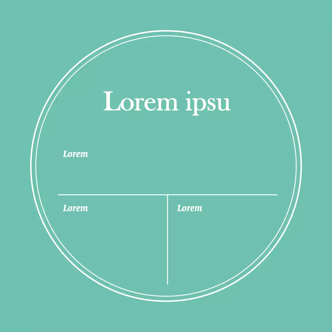 Menta Simple Marco Redondo Etiquetas de Almacenamiento