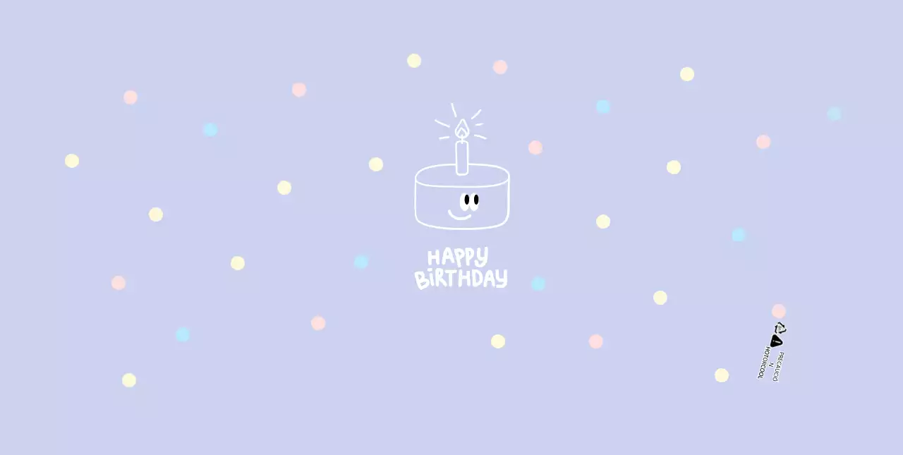 Bonitos vasos de papel para fiestas de cumpleaños en color morado pastel