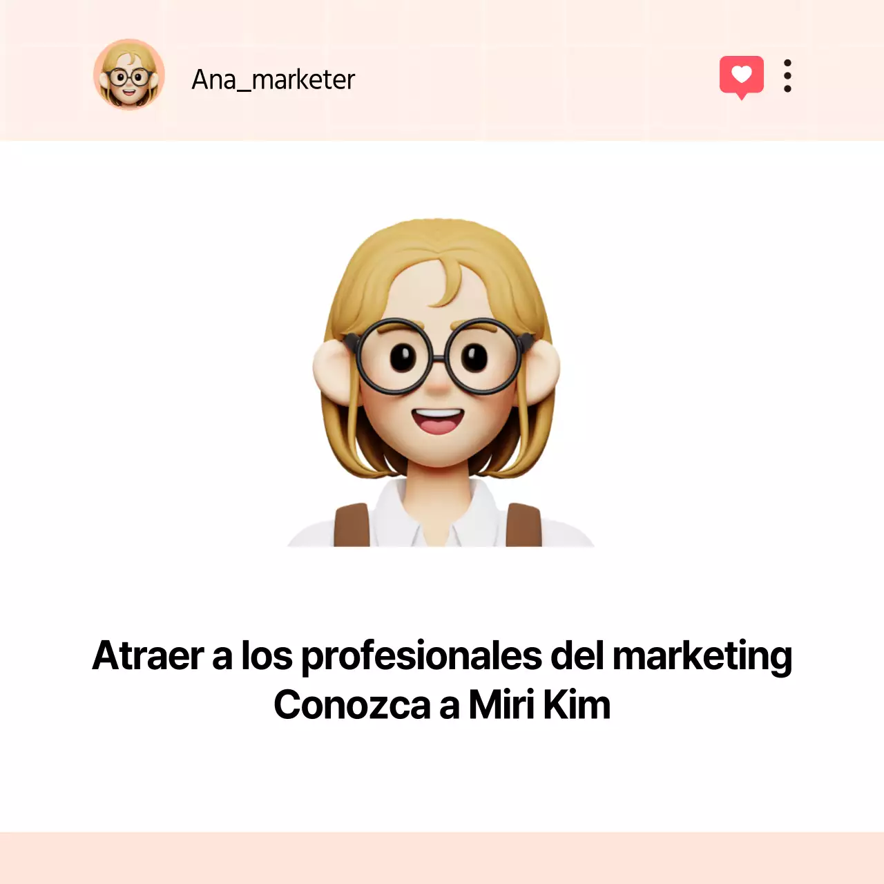 Biografía de perfil en redes sociales de estilo kitsch en naranja y rosa