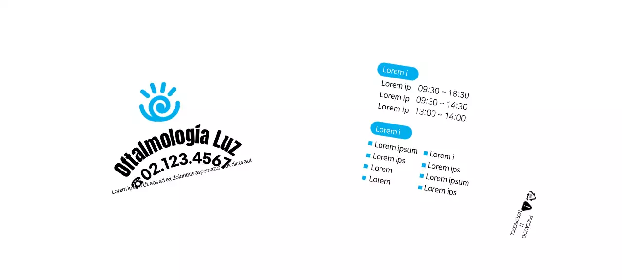 Blanco Azul Simple Hospital Oftalmología