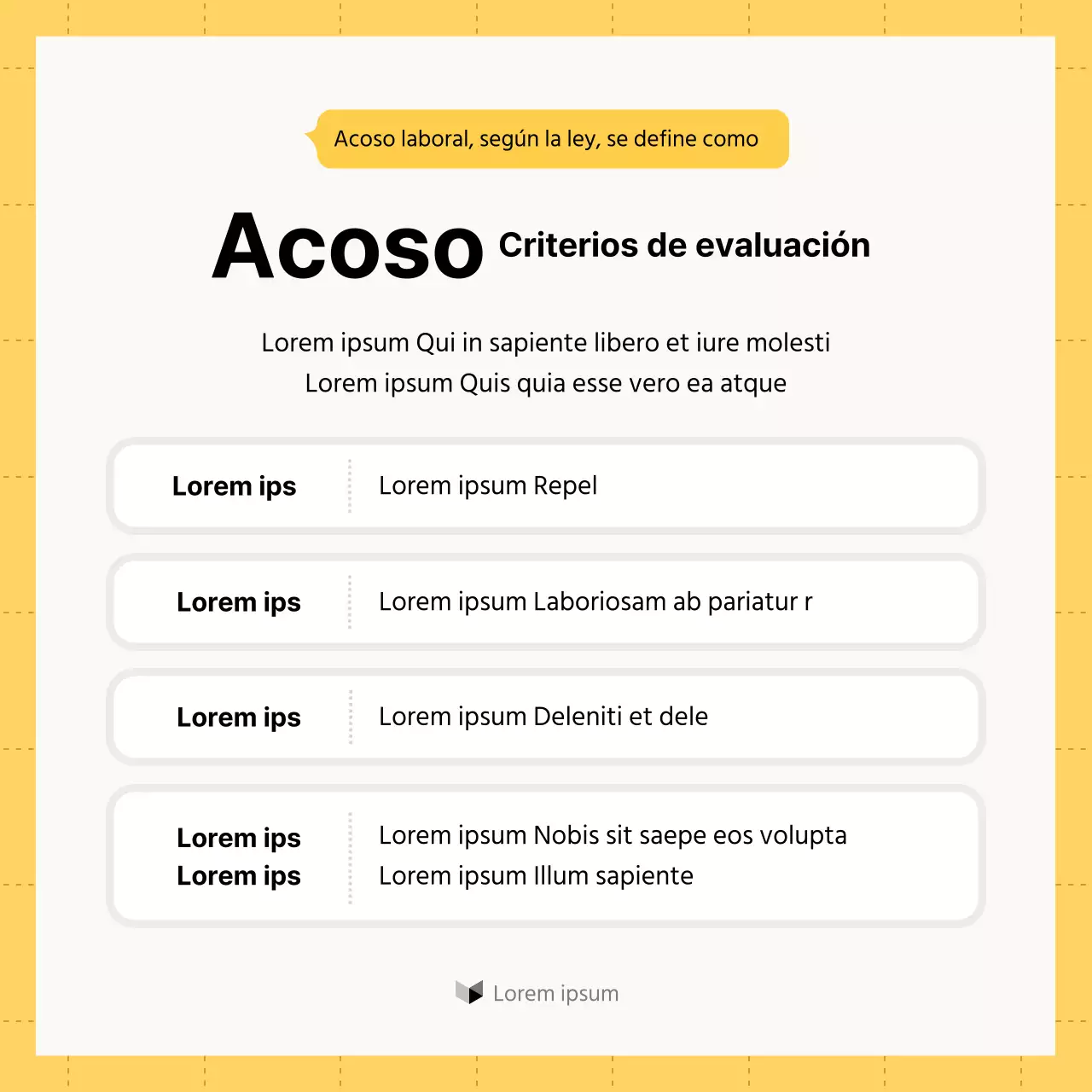 Guía minimalista en blanco y amarillo de asesoramiento en Derecho laboral