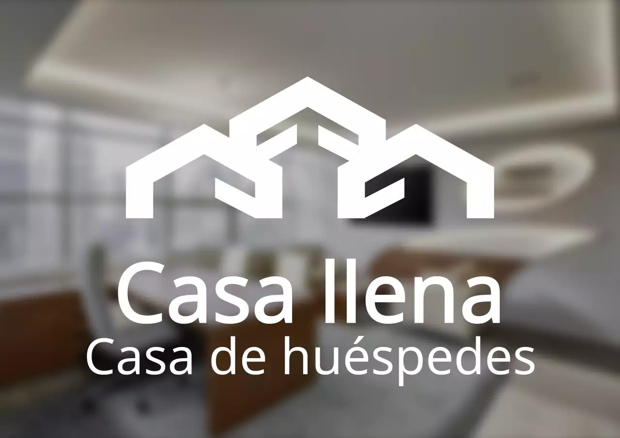 Logotipo de una casa de huéspedes de estilo sencillo