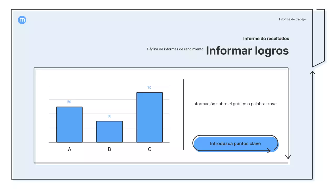 Formas de puntos con flechas azul claro kit de presentación empresarial