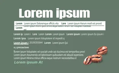 Letras verdes Ilustraciones resaltadas Etiquetas de granos de café limpias y detalladas