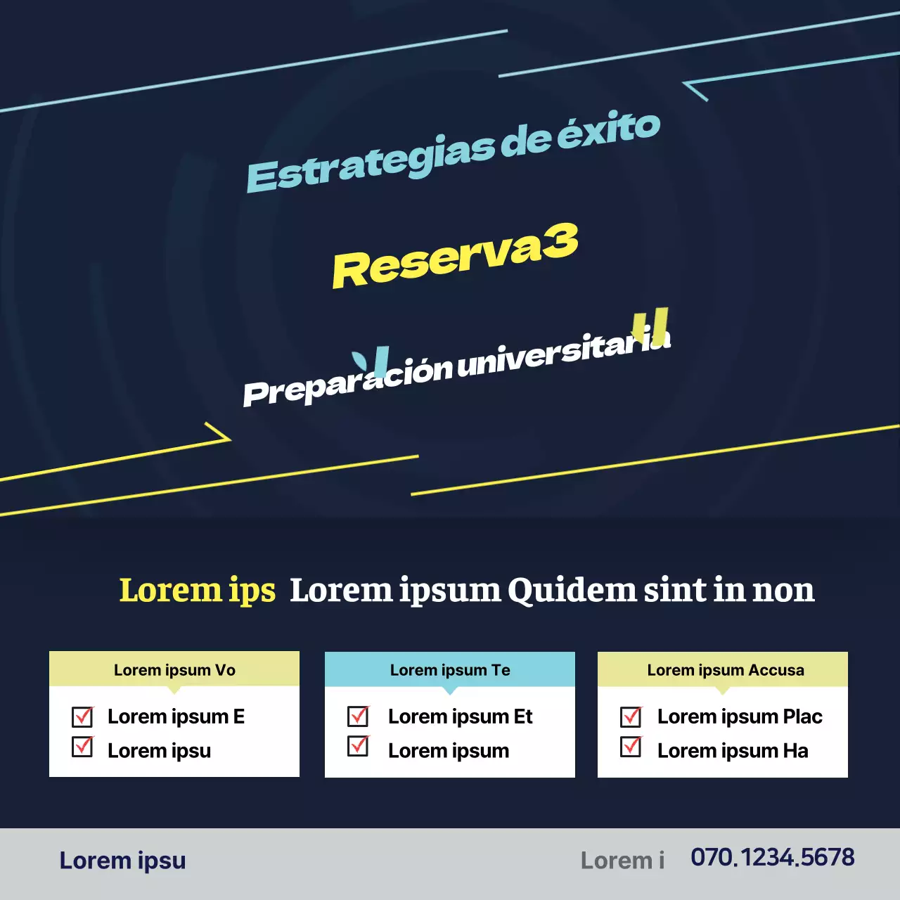 Énfasis en letras de pájaro azul Promoción de la escuela de admisión Neat