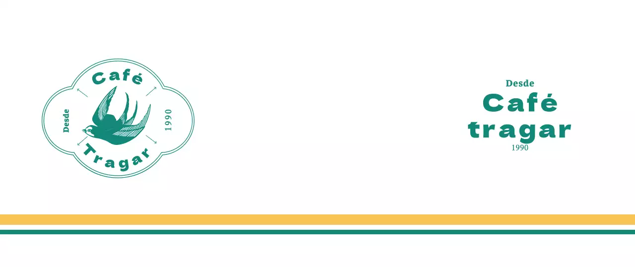 Taza café logo vintage turquesa