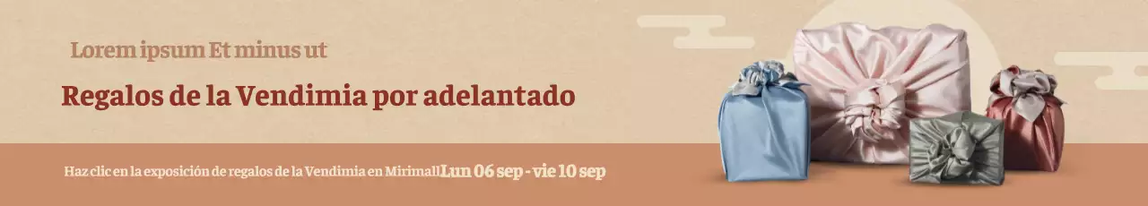 Pancartas de regalo de Chuseok en tonos apagados