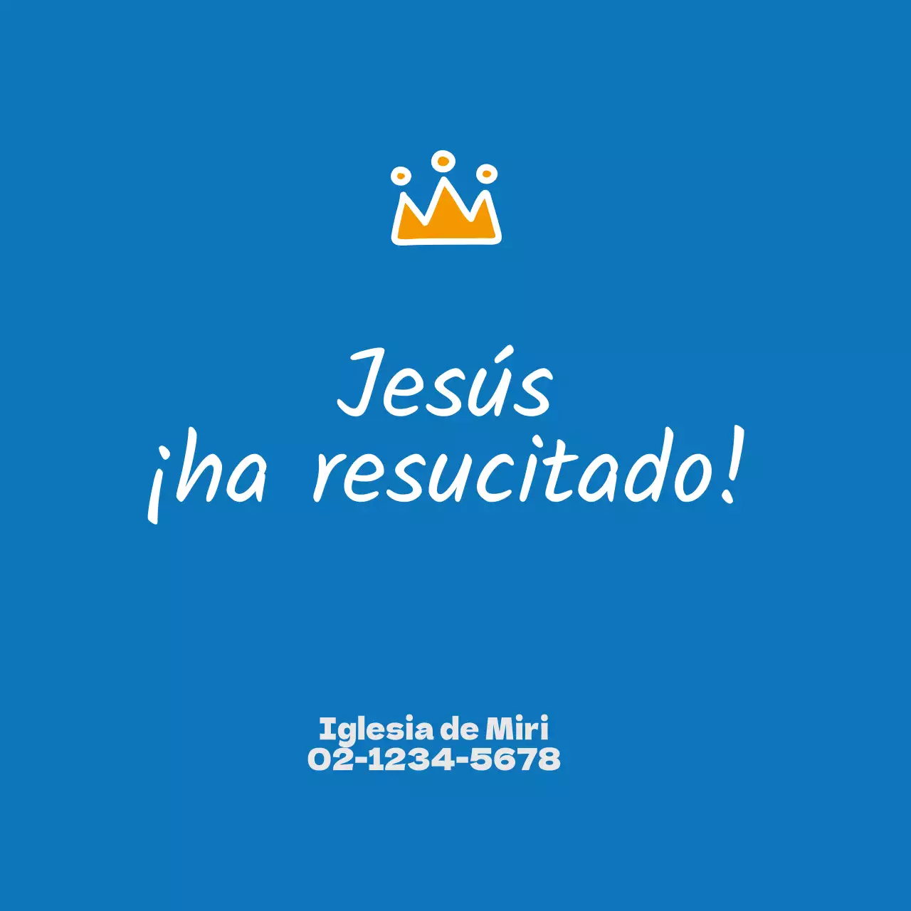 Pegatina Azul Círculo de la Iglesia de Pascua