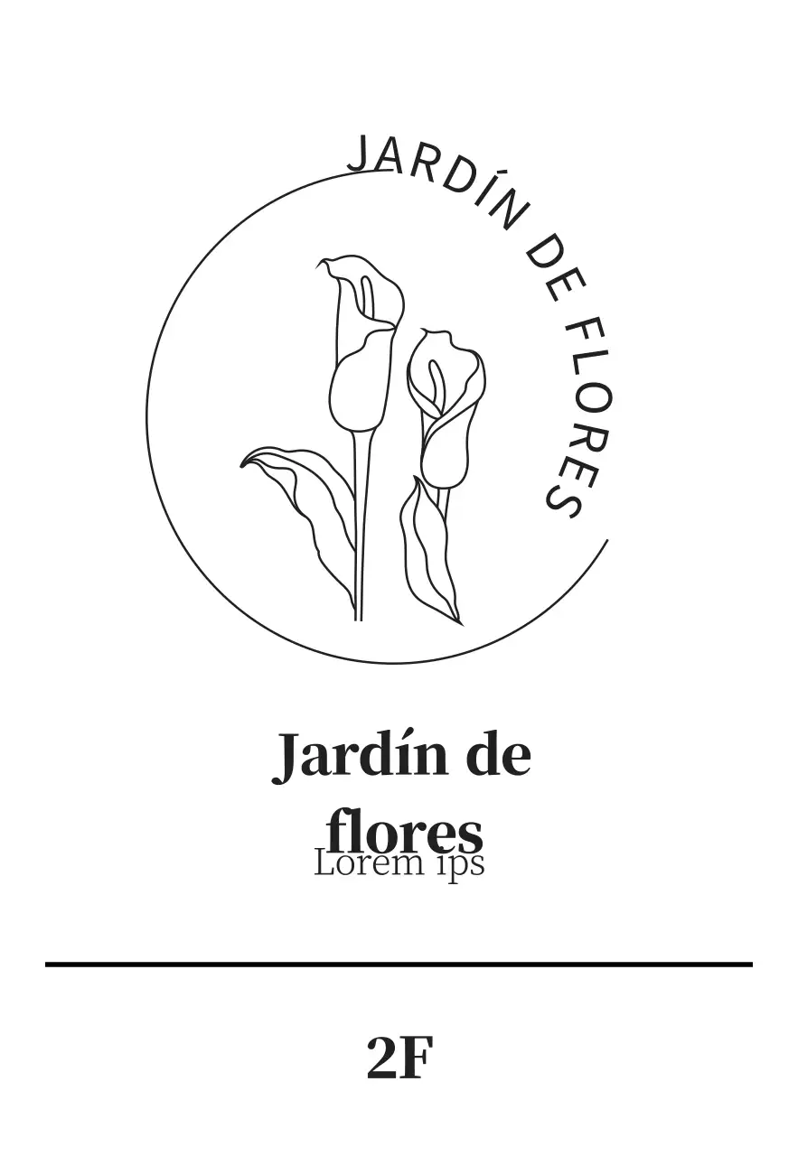Logotipo de floristería sencilla