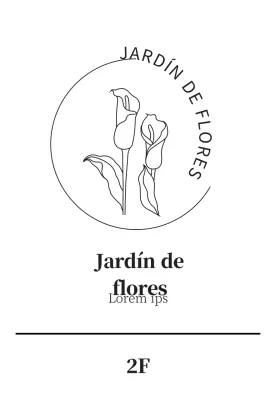 Logotipo de floristería sencilla