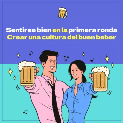 Ilustración azul y limpia de la cultura de la bebida