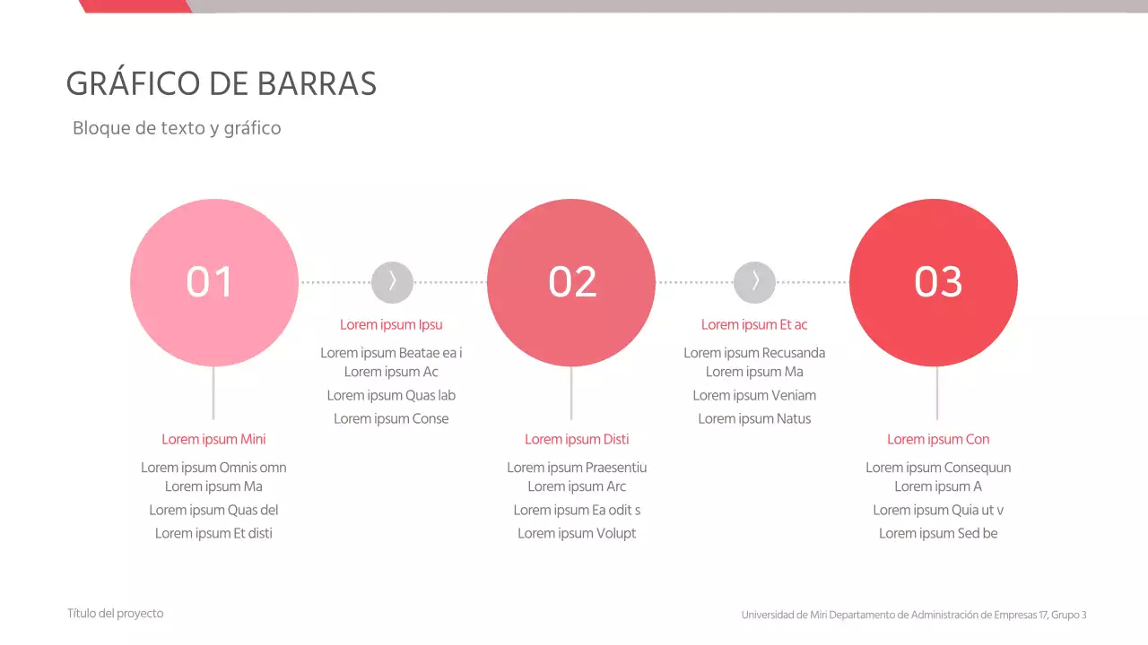 Una sencilla línea de tiempo conceptual en rojo