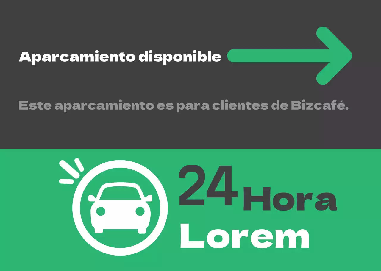 Señales verdes de aparcamiento