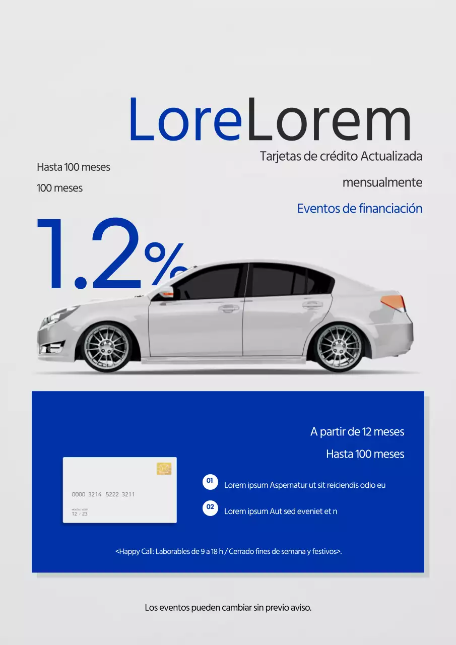Promueva un sencillo acto sobre los tipos de interés de las empresas de tarjetas rosas y azules