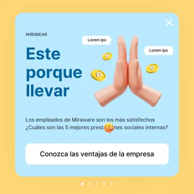 Presentamos el bienestar empresarial amarillo y azul claro