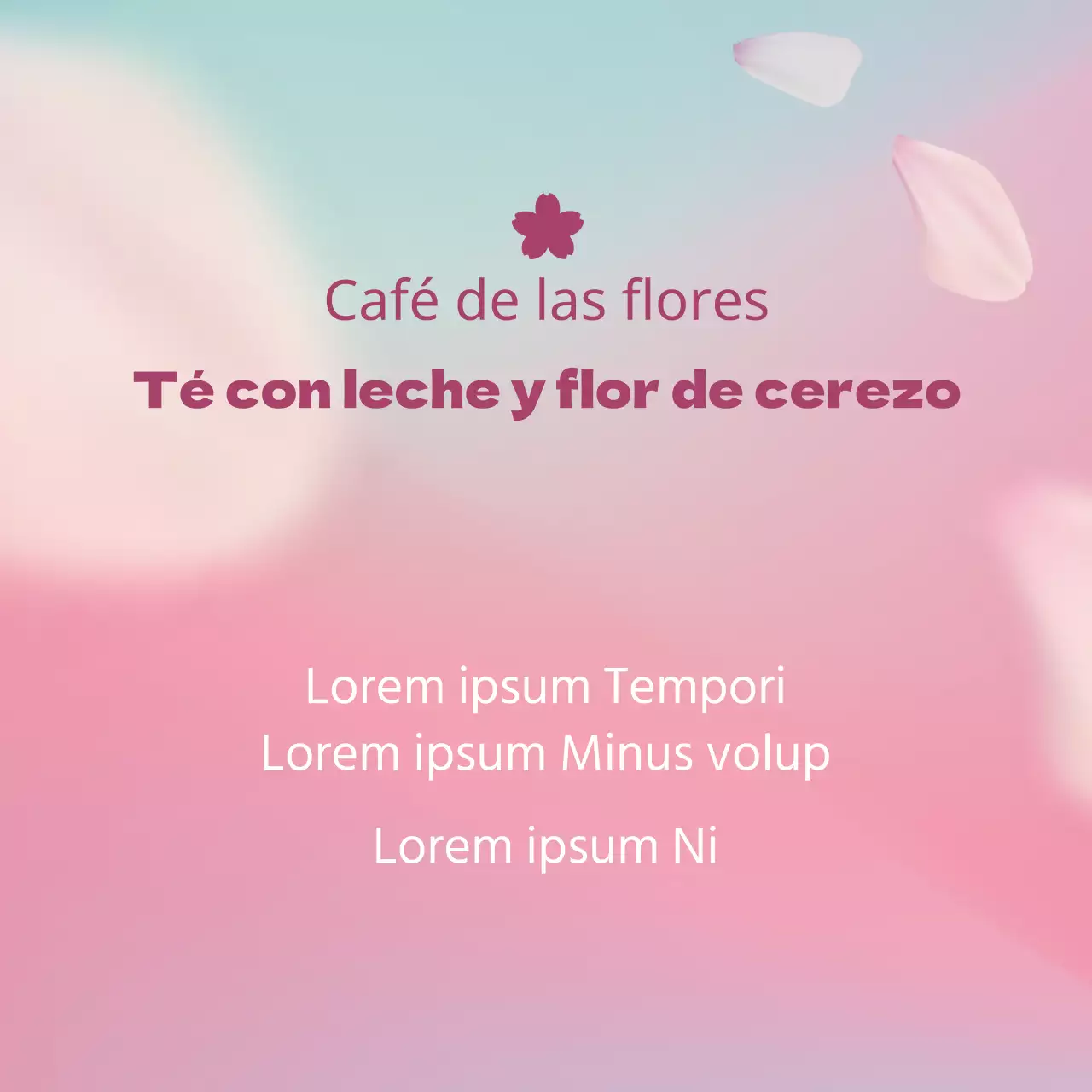 Té con leche y flor de cerezo