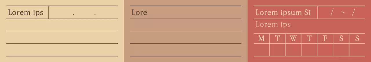 Diseño limpio de bloc de notas en colores cálidos