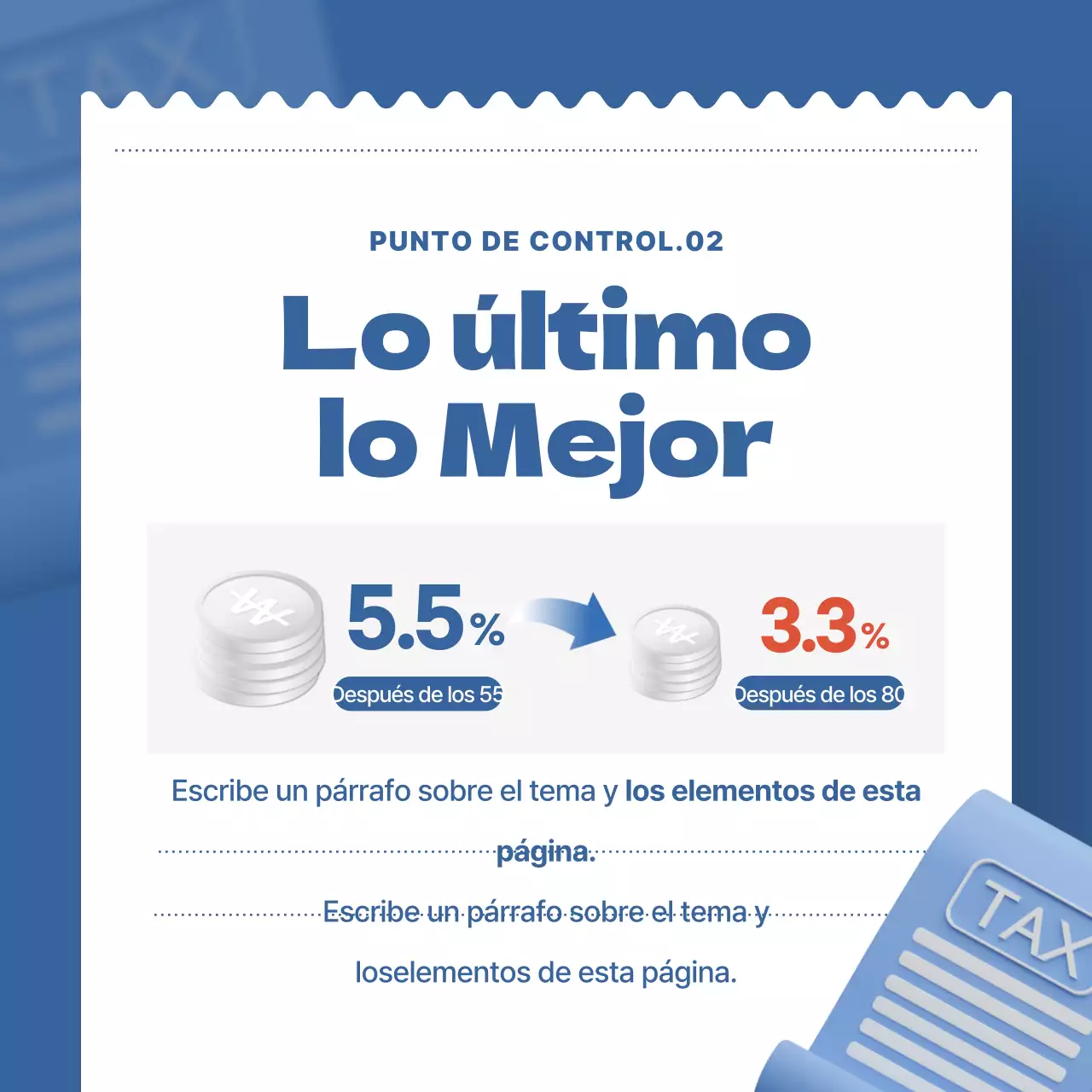 Concepto de recibo azul y rojo Recibo de pensión Consejos para ahorrar impuestos