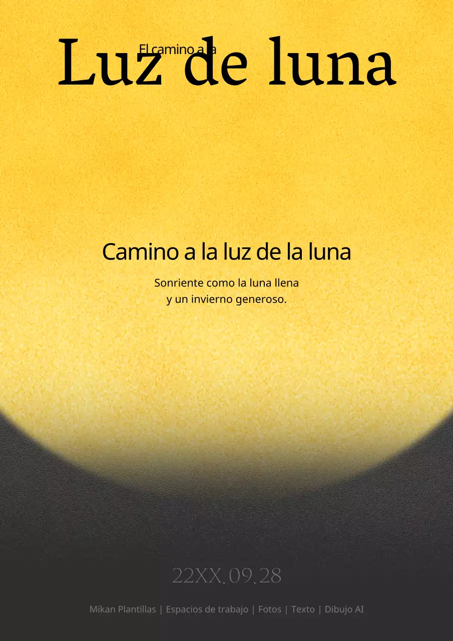 Lujosa invitación Chuseok de luna llena en amarillo y negro