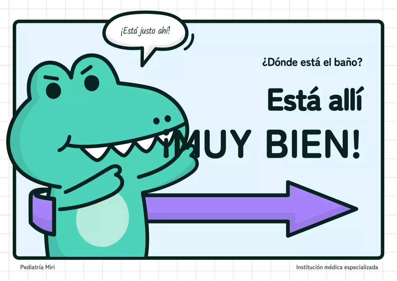 Información sobre instalaciones con un simpático concepto de personaje verde