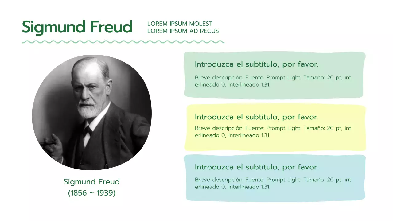 Un verde fresco, presentación psicológica redondeada