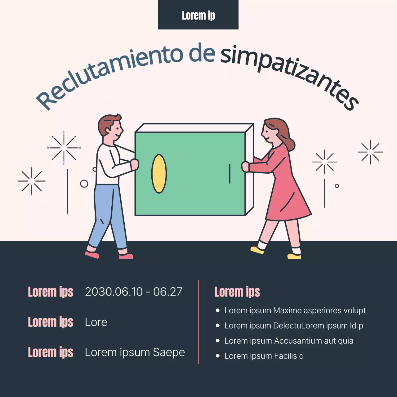 Rosa azul pastel ilustración editor Reclutamiento de simpatizantes Publicidad