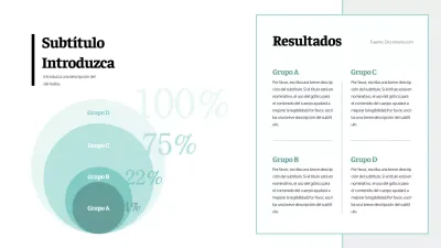 Diseño limpio de gráfico circular en azul