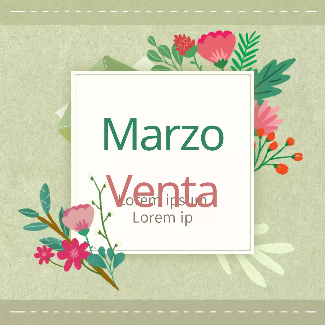 Venta de primavera_Ilustración de flores