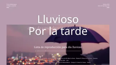 Lista de reproducción de noche lluviosa en púrpura