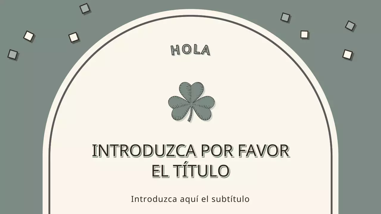 Presentación vintage en color caqui y crema