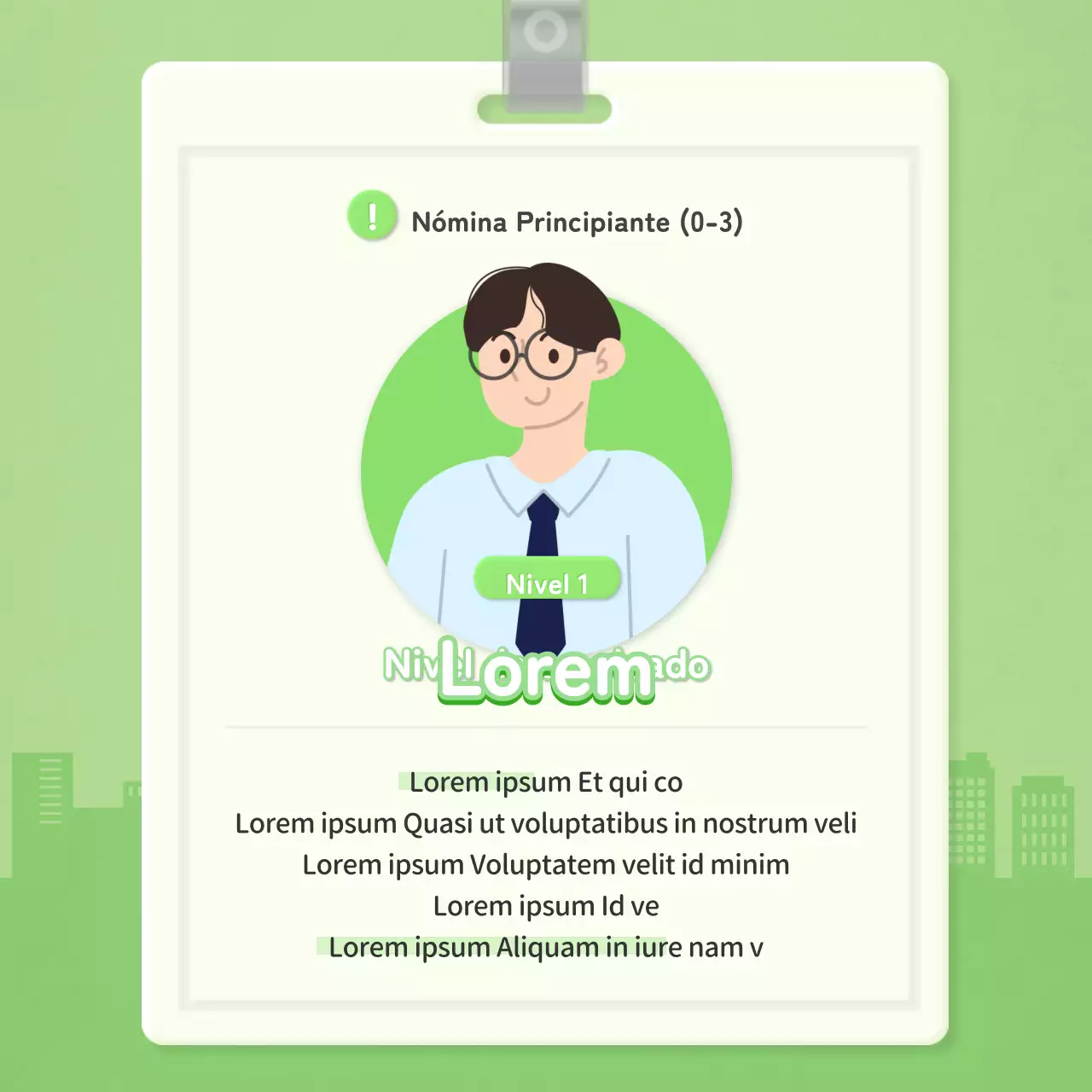 Lista de control a nivel de trabajador con el concepto de tarjeta naranja de empleado