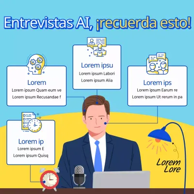 Sugerencias de AI para la primera mitad del proceso de contratación, de color azul claro y amarillo